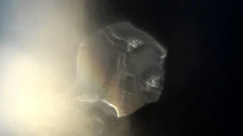 Space fantasy retreating space object Vídeo Stock 144727129