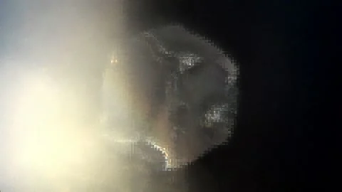 Space fantasy retreating space object Vídeo Stock 144735248