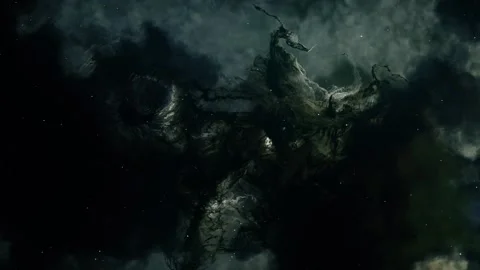 Space filled with bright stars, clouds &amp; nebula, dreaming universe, Vidéo 220231849