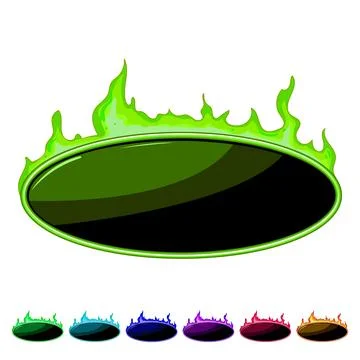 Space fire game button cartoon vector graphic Stockillustratie