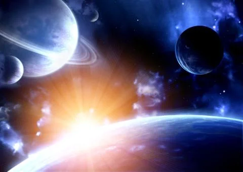 Space flare Stock Illustration