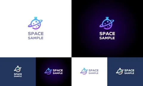 Space Flask with Saturn Aura    Stock Illustration