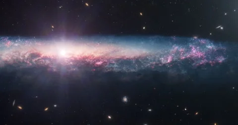 Space flight approaching Galaxy Stock Footage 237161186