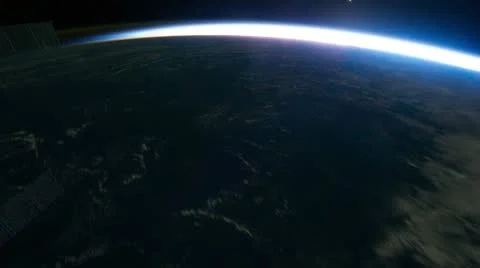 Space flight around Earth Stock Footage 11132799