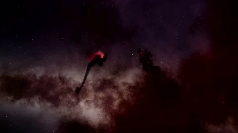 Space Flight Around Pillars Of Creation In The Eagle Nebula 4K Stock Footage 150106152