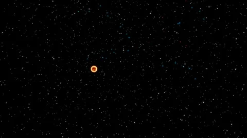 Space flight to big star Stock-Footage 76798951