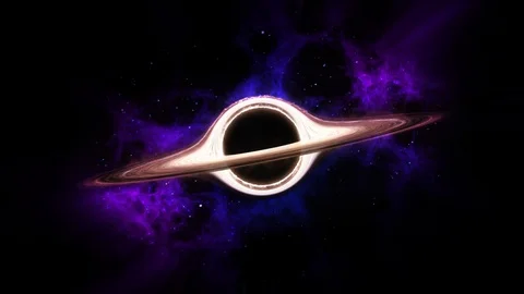 Space flight. Black hole. Approaching the space object. Vídeo Stock 102032824