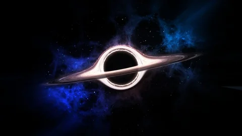 Space flight. Black hole. Approaching the space object. Stock-Footage 102032853