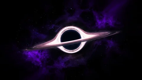 Space flight. Black hole. Approaching the space object. Vídeo Stock 102033477