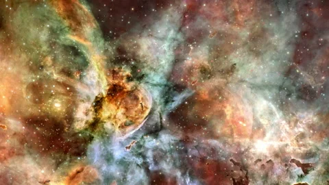 Space flight to Carina nebula  in Deep Space, Video stock 133511116