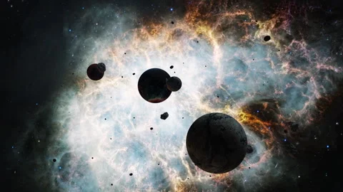 Space flight Crab nebula NGC 1952 Stock Footage 277516351