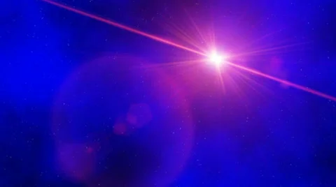 Space Flight with Lens Flare HD - Weltraum Flug mit Linseneffekt HD Stock Footage 36457440