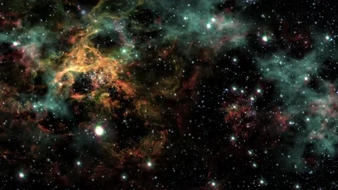 Space flight moving through universe galaxies stars and nebulae 動画素材 144831729