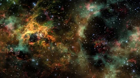 Space flight moving through universe galaxies stars and nebulae 動画素材 144831732