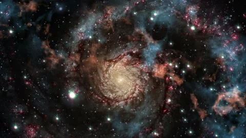 Space flight moving through universe galaxies stars and nebulae Vidéo 144831751