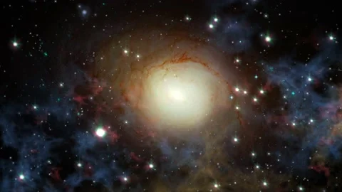 Space flight moving through universe galaxies stars and nebulae 動画素材 144831761