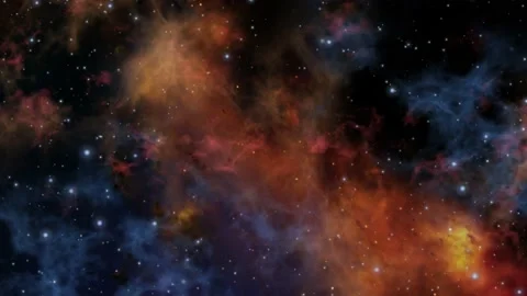 Space flight moving through universe galaxies stars and nebulae 動画素材 144831782