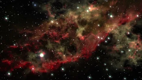 Space flight moving through universe galaxies stars and nebulae 動画素材 144831804
