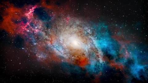 Space flight moving through universe galaxies stars and nebulae 스톡 동영상 159722514