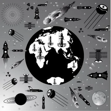 Space flight Foto stock