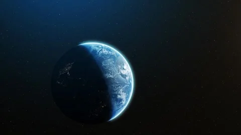 Space flight. Planet Earth. Approximation. Returning home. Stock Footage 247748155