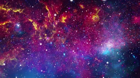 Space flight into the purple celestial Nebula star field, Flying In the Nebulas Video stock 130810191