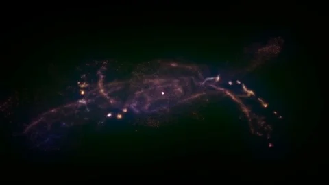 Space flight to spiral galaxy Stock Footage 75929751