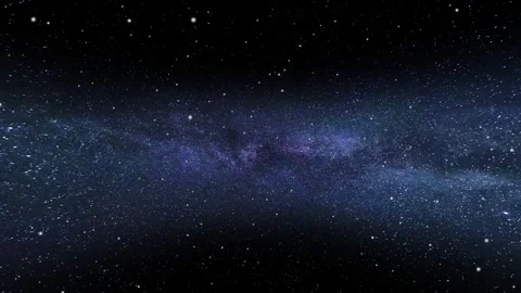 Space flight into star field birth and death star zone. 4K 3D Fly through space Stock Footage 246756780