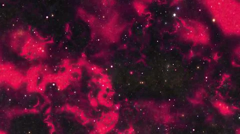 Space Flight Into A Star Field In Galaxy Clouds And Lightning Nebula Stock Illustration