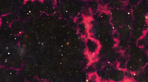 Space Flight Into A Star Field In Galaxy Clouds And Lightning Nebula Stock Illustration