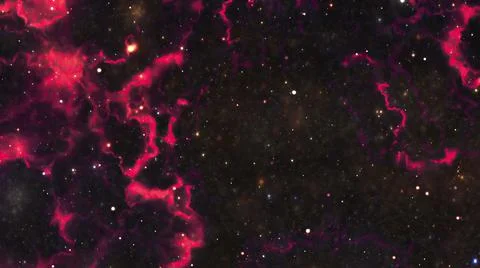 Space Flight Into A Star Field In Galaxy Clouds And Lightning Nebula Stock Illustration