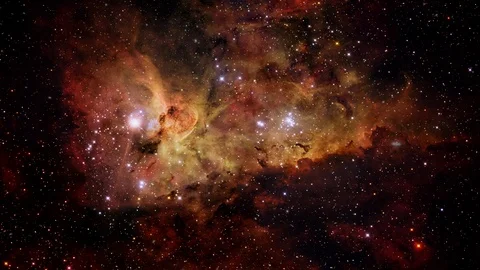 Space flight into a star field. Space flight into the Carina Nebula Stock-Footage 97957955