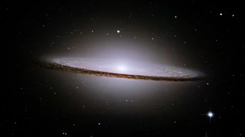 Space flight through the center of a galaxy to Saturn in solar system Vidéo 47292098