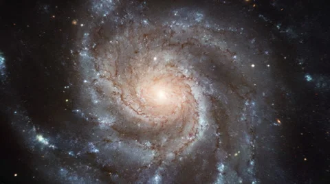 Space flight through the center of a spiral galaxy in other Universe Video stock 47326003