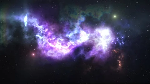 Space flight through nebula. Space travel. many stars 動画素材 65823171