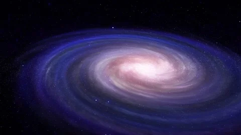 Space Flight Towards a Spiral Galaxy - 3D Animation Stock Footage 101454749