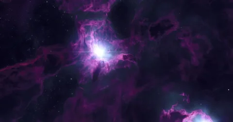 Space flight travelling through nebula Stock Footage 235346193