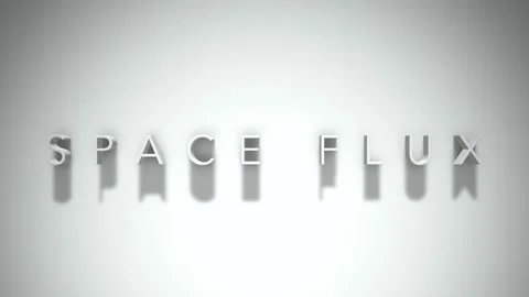 Space Flux 3D title animation with shadows on a white background Stock Footage 296733846