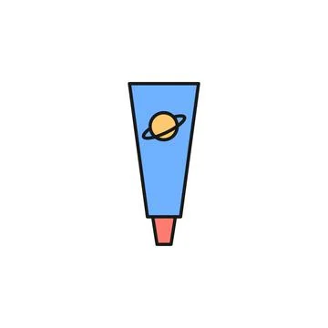 Space food icon. Element of space outline color icon. Thin line icon for website Stock Illustration