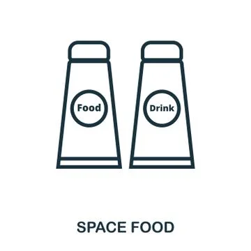 Space Food icon. Flat style icon design. UI. Illustration of space food icon 库存插图