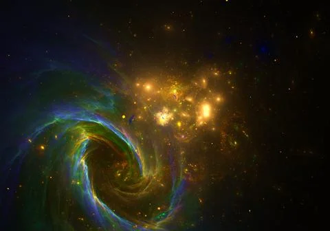 Space fractal background Stock Illustration