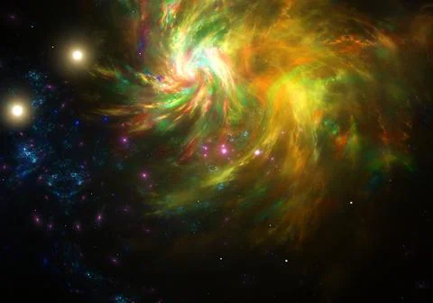 Space fractal background Stock Illustration