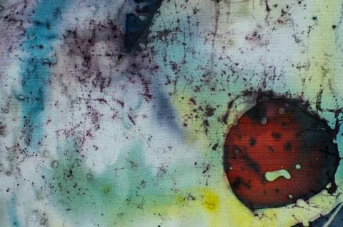 The space, fragment, hot batik, background texture, handmade on silk Stock Illustration