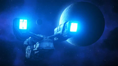 Space Freighter Flies By 03 Vidéo 36682791