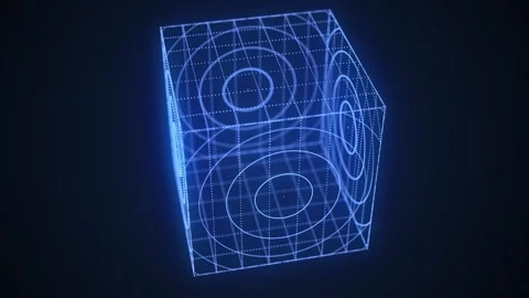 Space futuristic cube. Network connection structure cyberspace. Stock-Footage 297960600