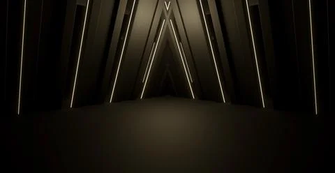 Space Futuristic Underground Garage Sci Fi Futuristic Hall Stage Podium Grung 库存插图