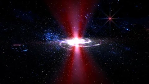 Space Galactic Quasar Video stock 244633773