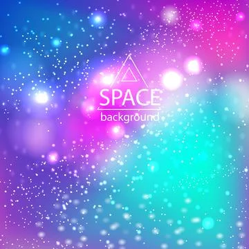Space galaxy background with cosmic light and stars Stock Illustration
