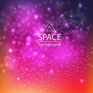 Space galaxy background with cosmic light and stars Stock Illustration