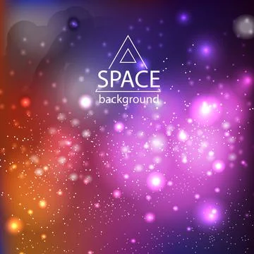Space galaxy background with cosmic light and stars Stock Illustration